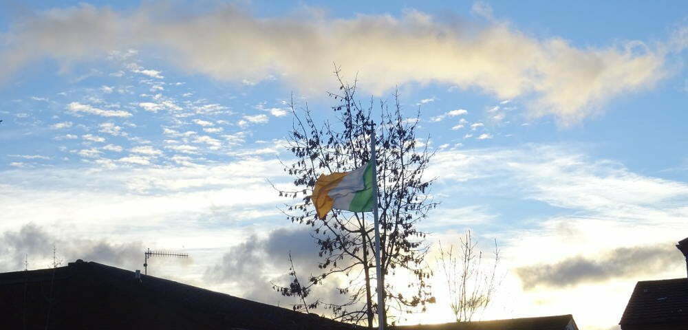 Irlanda - Belfast - bandera irlandesa