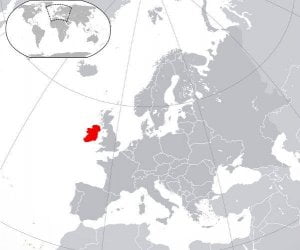 mapa geografica eire irlanda