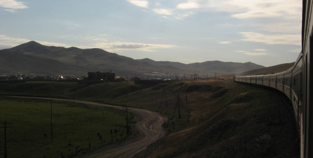 Mongolia - landscape from Trans-Mongolian Railway