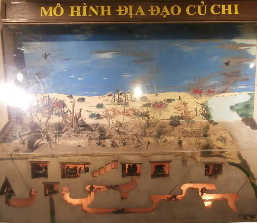 Vietnam - Cu Chi - rappresentazione tunnel Vietcong