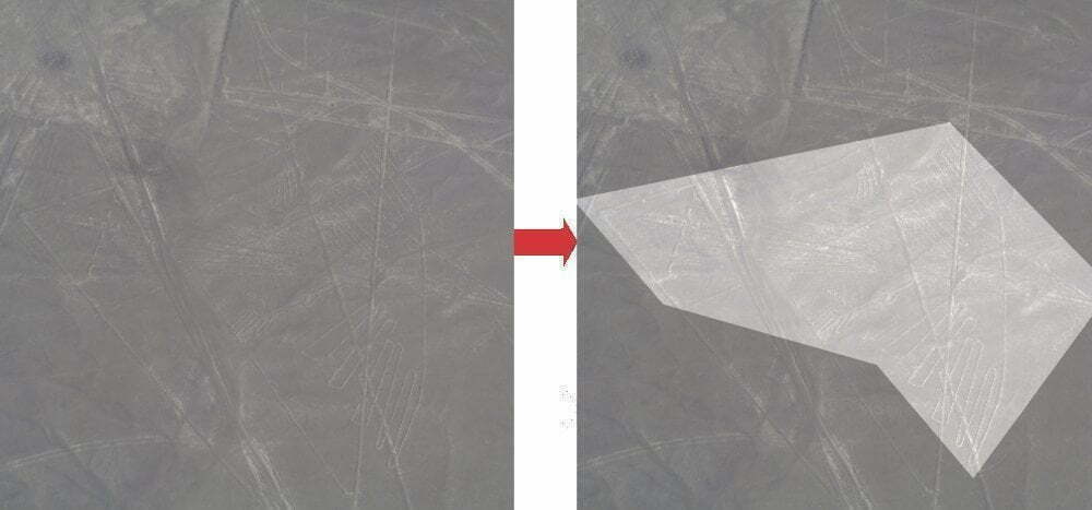 Peru - Nazca Lines - Condor zoom + highlighted image
