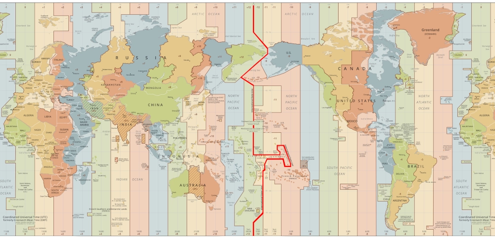time zones from date change line
